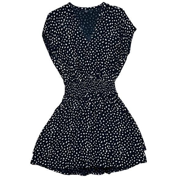 Rails Karla Black & Ivory Spots Mini Dress Sz S - Picture 8 of 11